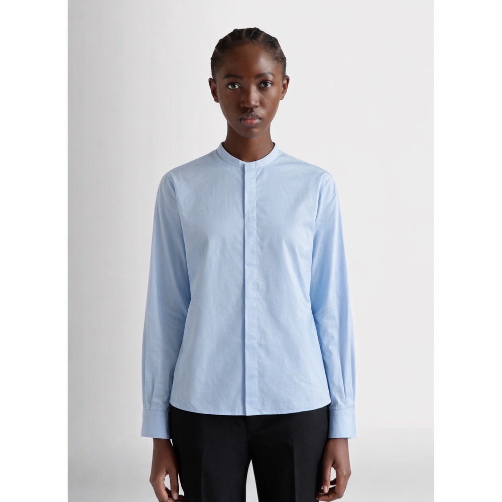 Bally Collarless Button Up Shirt